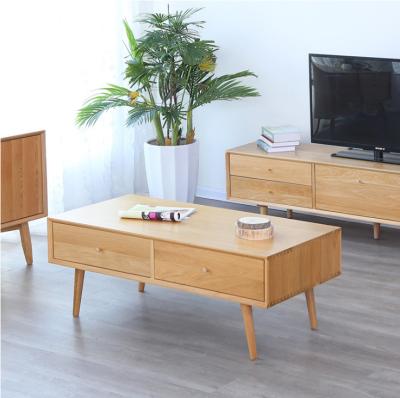 China Modern Rectangle TV Stands With Door Home Furniture For Storage Oak Solid Wood Cabinet for sale