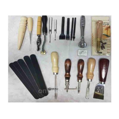 China Eco-friendly DIY Handmade Leather Craft Punch Sewing Working Tool Set Leather Craft Tools Set for sale