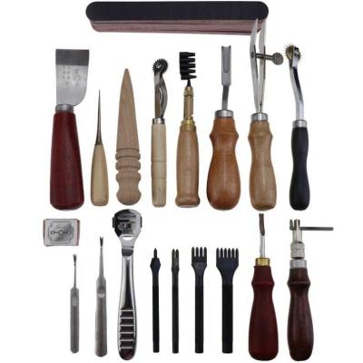 China ZL 23pcs Pack Eco-friendly Leather Crafting Leather Hand Sewing Kit Tools for sale