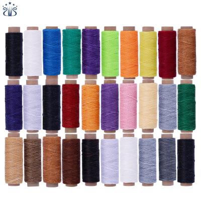 China 10 other color polyester waxed thread/bag DIY 150D 50M Leather Sewing Flat for sale