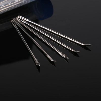 China Hand Sewing RTS 100Pcs/Bag Leather Craft Tools Stainless Steel Head Piled Leather Sewing Needles for sale