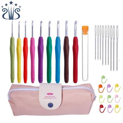 China HOT Sale Sewing Tools.knitting Tool 30pcs/Set Sewing Kit Hand Knit Clothing Knitting Needle Circular Crochet Hook Set for sale