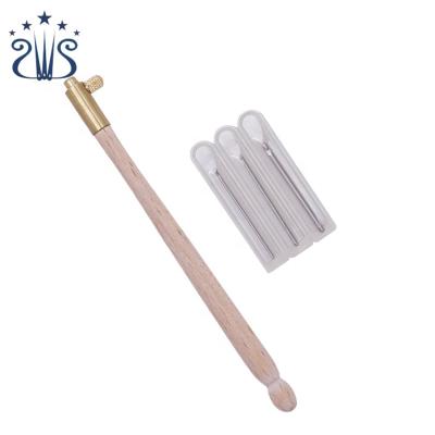 China Tambour Weaving Embroidery Needle Leather Hair Needles Crochet Hook With 3 Needle French Crochet Embroidery Beading Hoop 3 In 1 Tambour Loom Sewing Crochet for sale