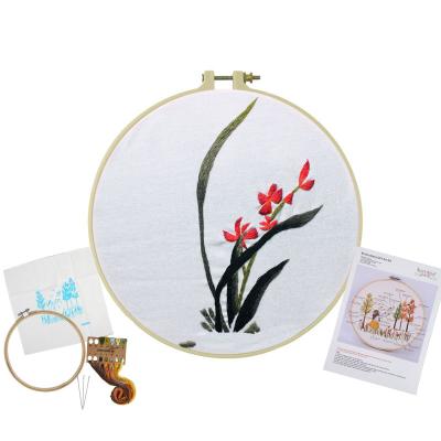 China Europe Embroidery Starter DIY Kits Cross Stitch Set Flower Embroidery Needlework Needlework Kits for sale