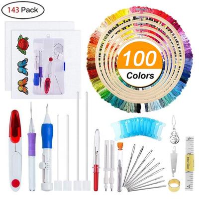 China Initiator Europe DIY Punch Needle Embroidery Craft Kit for Beginner with Circle Punch Needle Embroidery Kit for sale