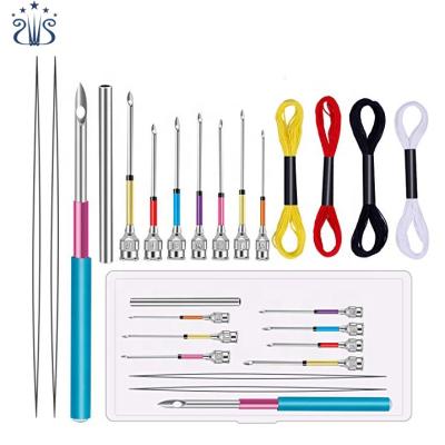 China Embroidery Magic Embroidery Patterns Punch Needle Tool Kit with Cross Stitch Threads for Embroidery Sewing Tools for sale