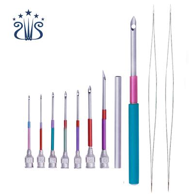 China 8Pcs Stainless Steel RTS Embroidery Punch Needle Set Adjustable Aguja Punch Needle DIY Embroidery Quilting Pen Embroidery Punch Needles Kit for sale