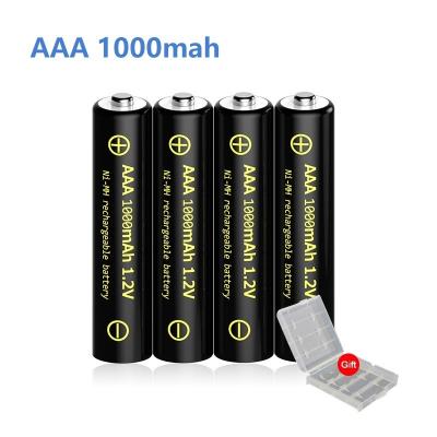 China New AAA 1.2V 1000mah NiMH High Quality Rechargeable Toys 1200 Battery Cycles for sale