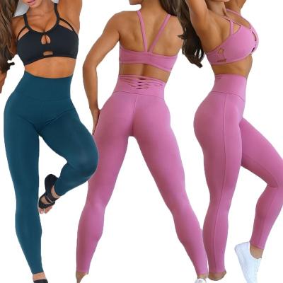 China Manufacturer's Production High Quality Fitness Yoga Breathable Clothes Bra And Leggings Sets for sale