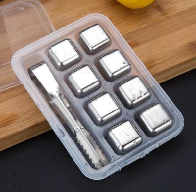 China Viable factory sells various luxury metal ice cube shape stainless steel for sale