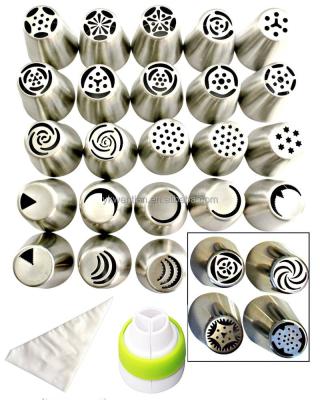 China Viable Wholesale Seamless Welding Stainless Steel Russian Piping Tips Nozzle For Cake Decorating for sale