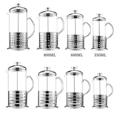 China WITH LID Certification Stored 350ml 800ml1000ML Pyrex Glass French Press Coffee Tea Maker Eco - Friendly for sale