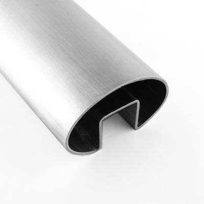 China Handrail Hot Sales Mirror Finish Polished Stainless Steel Round U Tube Slot Tube for sale