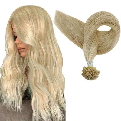 China Best Quality 100% silky straight wave pre bonded remy nail tip u tip hair extensions hair for sale