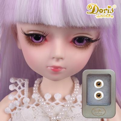 China BJD Doll Wholesale 1/4 BJD Doll Eyes 45cm DORISDOLL Simulated Eye Makeup Eye 14mm Glass Stereo Eyeballs For Change High Quality for sale