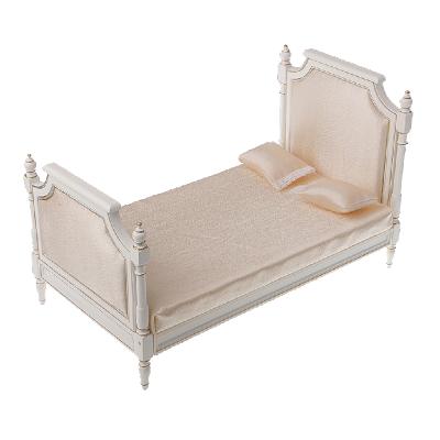 China Luxury Adjustable Doll Bed Stainless Steel Base 30cm European Bed for sale