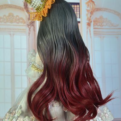 China Variety of Modeling DORISDOLL Curly Hair Variable Heat Resistant Straight Long Wigs For 1/3 BJD Doll 60cm Straight Curly Girl Doll Wholesale for sale