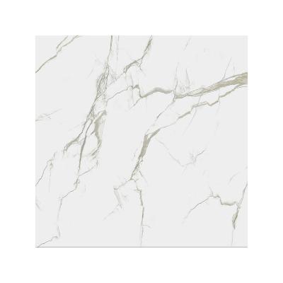 China 60x60 Floor Tiles Modern Ceramic Marble Tiles Carrara Porcelain Glossy Floor Tile for sale