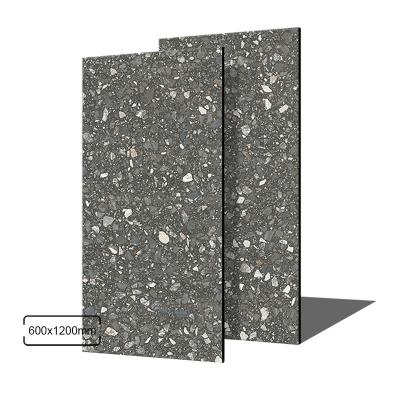 China Rustic Tiles 60 x 120 Bathroom Gray Terrazzo Look Rustic Ceramic Porcelain Tile for sale