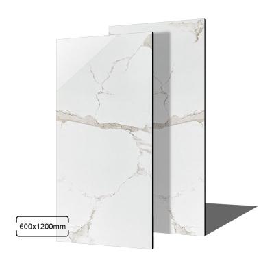 China Latest Design Non Slip Modern Luxury Bathroom Ceramic Wall 600x1200 Glazed Calacatta Porcelain Marble Floor Tile In Foshan China for sale