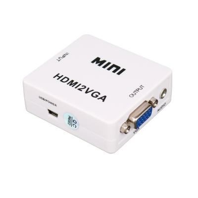 China LAPTOP Plug and play for PC VGA HD Video Converter High Definition Multimedia Mini HDTV to VGA with audio 1080p HDTV to VGA adapter for sale