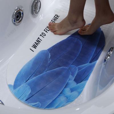 China Waterproof Cute Animal Pattern Cartoon PVC Hot Sale Anti Slip Bathroom Baby Shower Bath Mat With Suction Cups for sale