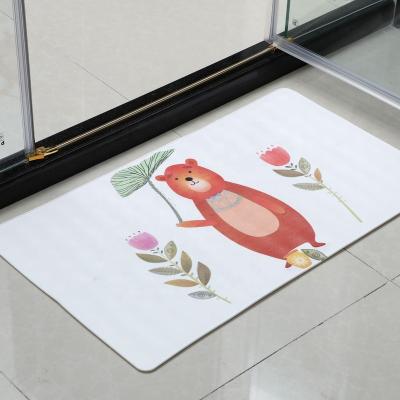 China Waterproof Multicolor Printed Bathroom Mat Bathtub Mat for sale