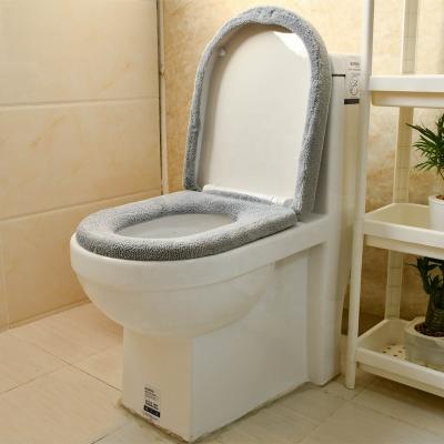 China CDfactory Polyester Filament Toilet Seat Cushion Disposable Warm Soft Washable Toilet Seat Cover for sale