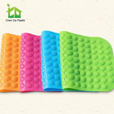 China Customized Sustainable PVC Silicone Rubber Colorful Anti-Slip Bath Mat for sale