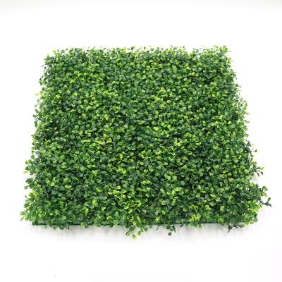 China Home Garden Office Wedding  Decoration Decorative PE  Artificial Boxwood Hedge Green Wall Panel  Artificial Plant Hedge Boxwood Fence Green Leaf For Indoor Decoration for sale