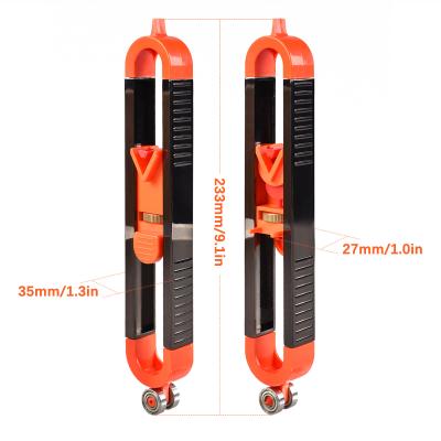 China Multi-functional Universal Cutting Fetcher Good Quality Tool Ruler Socket Radian Measuring Irregular Cutout Woodworking Ruler Cutout Copy Measure for sale