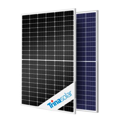 China Wholesale Perc 5BB MBB Tier 1 Solar PV Module Half Mono Cell Trina Solar Panel Price 210mmx210mm for sale