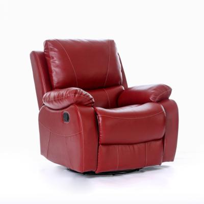 China Red Manual Leather Massage Recliner Chairs MEIMIN Swivel And Rocking Recliner Sofa Customized Design for sale