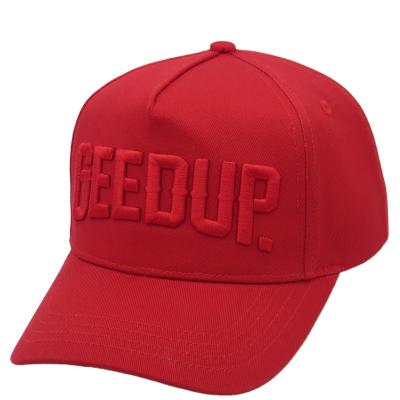 China Wholesale COMMON COMMON Hats Manufacturers ODM 3d Breath Raised Embroidery Cotton 5 Panel A Frame Baseball Cap With Adjustable Strap for sale