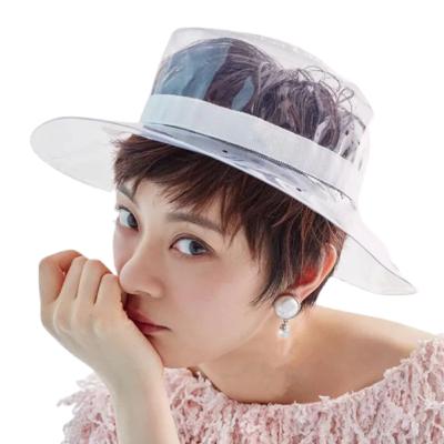 China Wholesale Cool Clear Waterproof Clear Bucket Fashion Character PVC Plastic Bucket Beach Hats for sale