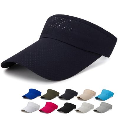 China Low MOQ white single sun visor hat wholesale character big long bill for sports using unsiex summer sport sun visor golf tennis hat for sale