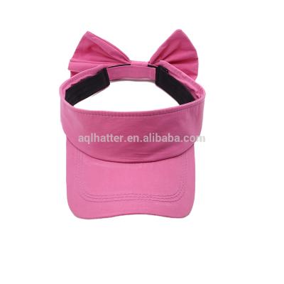 China 2021 Fashion Character Hats Wholesale Popular High Quality Simple Sun Visor Hats Sun Visor Hat For Women With Bowknot for sale