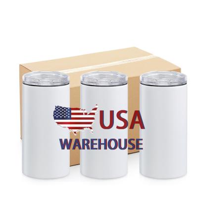 China Sustainable 4 IN 1 Can Cooler Sublimation Tumbler Blanks Beer Soda Cola Stainless Steel 12oz 16oz Sublimation Slim Can Cooler for sale