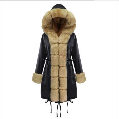 China Breathable Women Fur Lined Camouflage Hooded Winter Warm Coats Faux Fur Jacket Parka Overcoat for sale