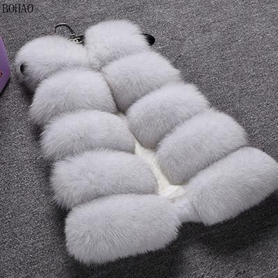 China OEM Breathable Softer Size White Faux Fox Fur Vest For Girls for sale