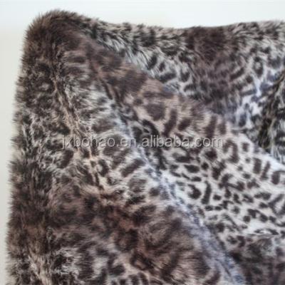 China 2015 Auto Upholstery Fashion Leopard Grain Plush Artificial Wool Fabric for sale