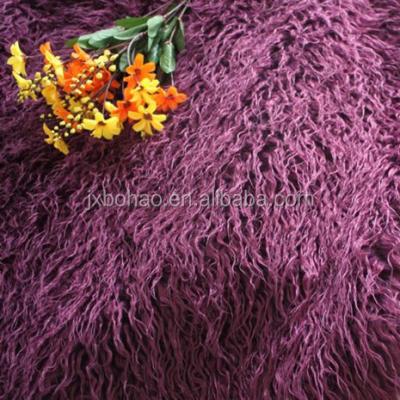 China Upholstery/Auto Garment/Home Textile Toy Mongolian Curly Lamb Faux Fur Fabric For Clothes for sale