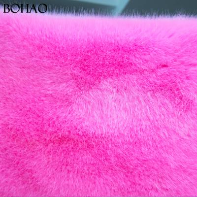 China Smooth Fur Fabric Clothes Use Soft Toys Faux Fur Fabric for sale