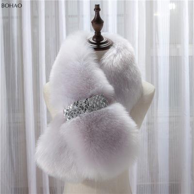 China Many Medium Colors Faux Fur Scarf Shawl Available Faux Fur Neck Scarf for sale