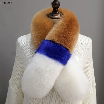 China Medium Stitching Colors Many Colors Available Faux Fur Collar Faux Fox Fur Scarf for sale