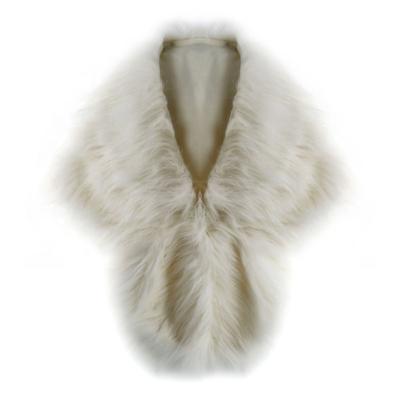 China Eco-Friendly Faux Fur Shrug And Wrap Stole Shawl For Winter Weddings Bridal Fur Shoulder Wrap Cover Up for sale