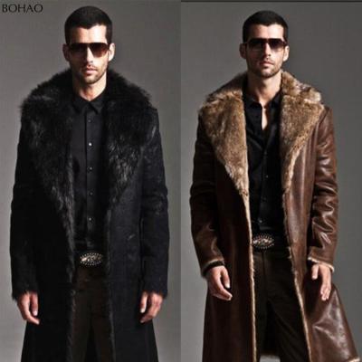 China Viable Winter New Style Men's Parka Fox Fur Coat Synthetic Jacket Wearing Double Side for sale