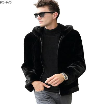 China Anti-Shrink Newest Hottest Selling Faux Fur Men's Jacket Hooded Winter Warm Style Men for sale