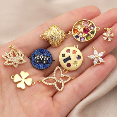 China 2021 GOOD QUALITY HOT SALE Trendy Wholesale Fashionable DIY Brass Charms 18K Gold Plated DIY Jewelry Charms for sale