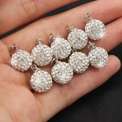 China FASHIONABLE Wholesale Handmade Bead Charm Jewelry Women's Sterling Silver Crystal Pendant Fashion DIY Clay Custom Made 925 for sale